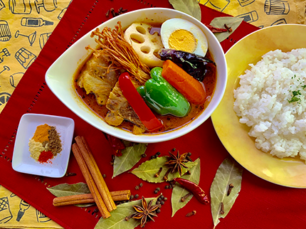 豚角煮と野菜 スープカレー